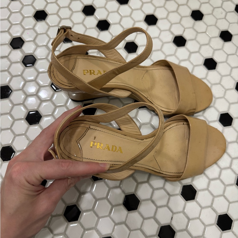 Prada Nude Wedges